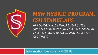 Information Sessions Fall 2018