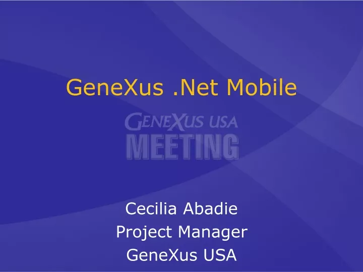 genexus net mobile