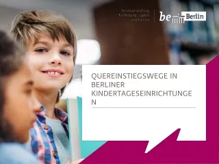 Quereinstiegswege  in Berliner  Kindertageseinrichtungen