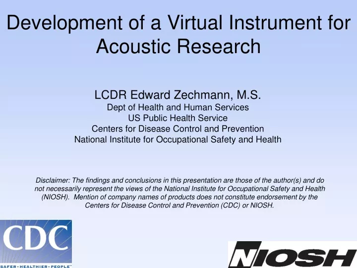 development of a virtual instrument for acoustic