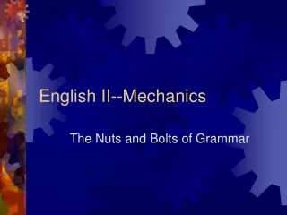 English II--Mechanics