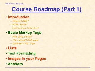 Course Roadmap (Part 1)