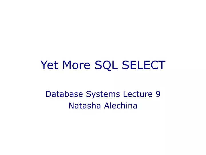 yet more sql select