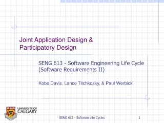 Joint Application Design &amp; Participatory Design