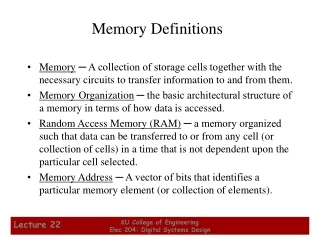 Memory Definitions