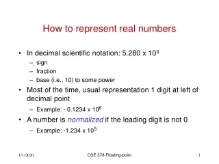 How to represent real numbers