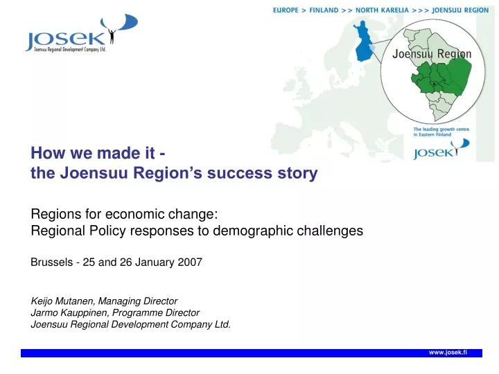 how we made it the joensuu region s success story