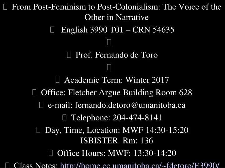 from post feminism to post colonialism the voice