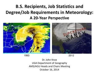 B.S. Recipients, Job Statistics and  Degree/Job Requirements in Meteorology: A 20-Year Perspective