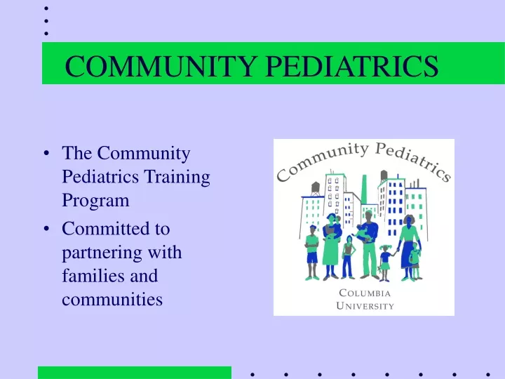 community pediatrics