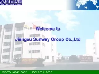 Welcome to Jiangsu Sunway Group Co.,Ltd
