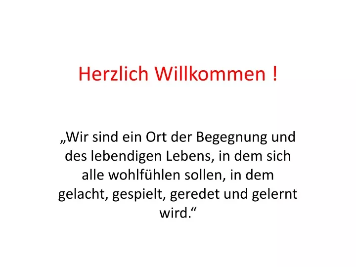 herzlich willkommen