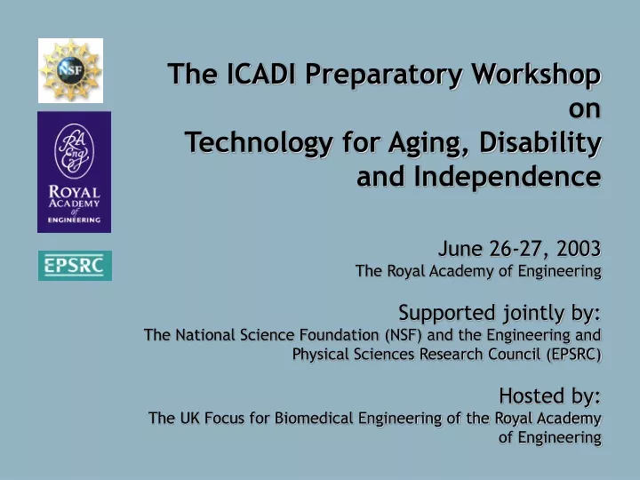 the icadi preparatory workshop on technology