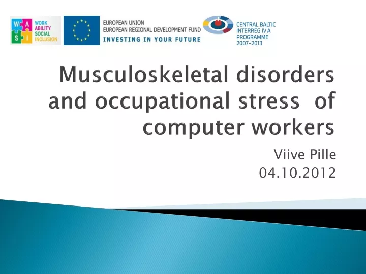 m usculoskeletal disorders and occupational stress of computer workers