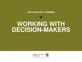 AAP ADVOCACY TRAINING