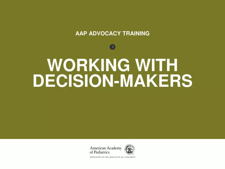 aap advocacy training