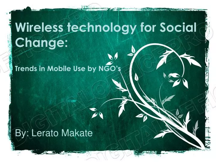 wireless technology for social change trends
