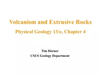 Tim Horner CSUS Geology Department