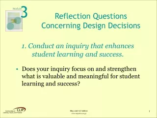 Reflection Questions Concerning Design Decisions