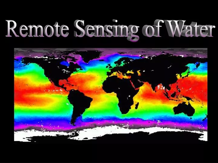 remote sensing of water