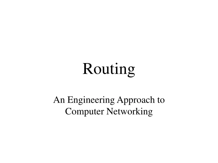 routing