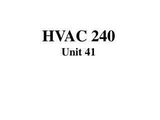 HVAC 240  Unit 41