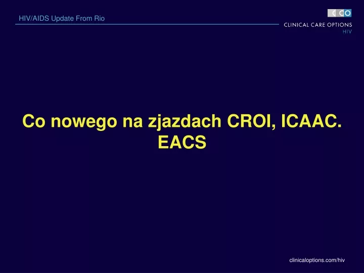 co nowego na zjazdach croi icaac eacs