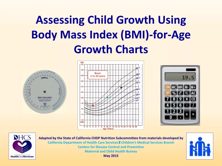 assessing child growth using body mass index bmi for age growth charts