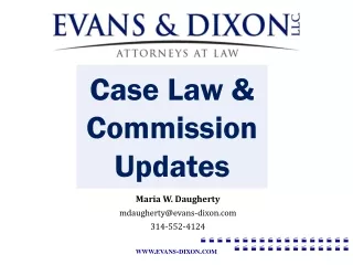Case Law &amp; Commission Updates