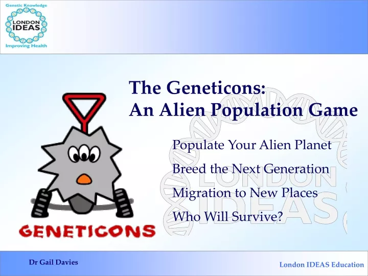 the geneticons an alien population game