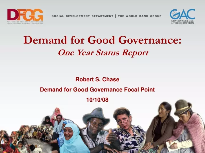 demand for good governance one year status report