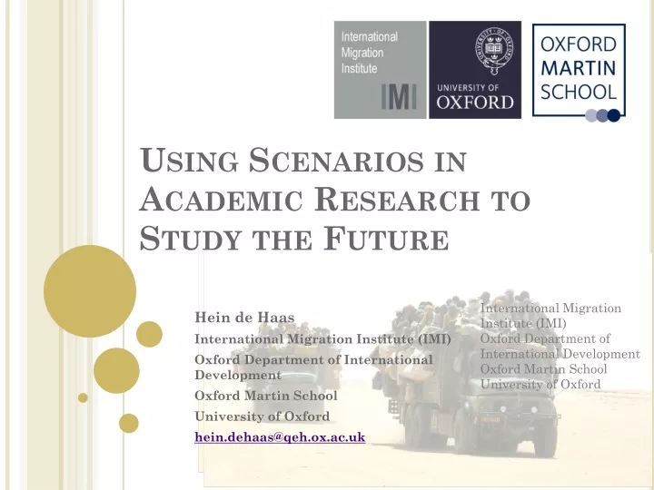 using scenarios in academic research to study the future