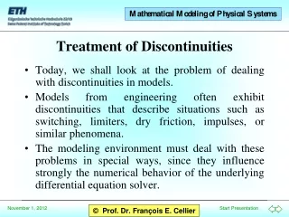 Treatment of Discontinuities
