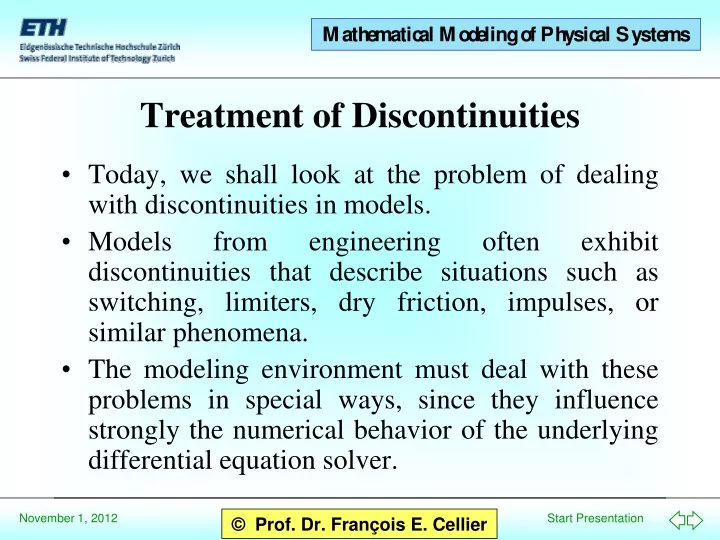 treatment of discontinuities