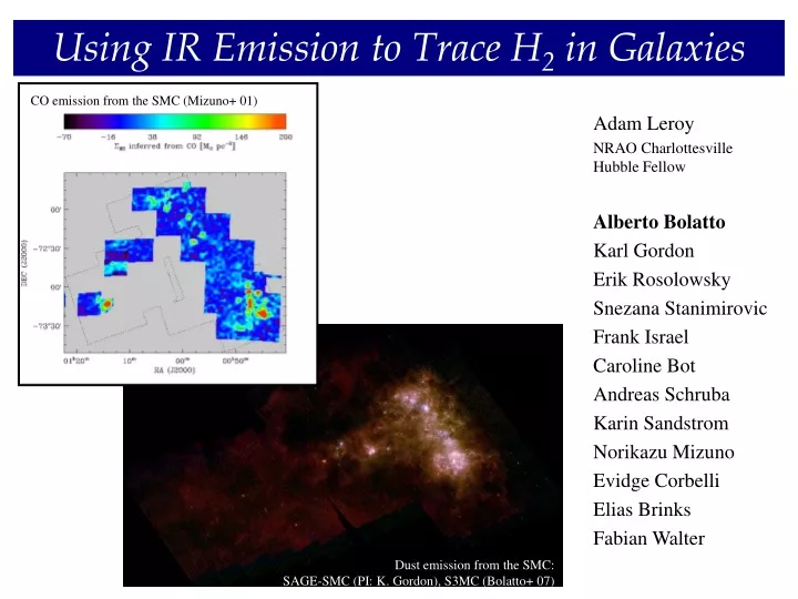 using ir emission to trace h 2 in galaxies