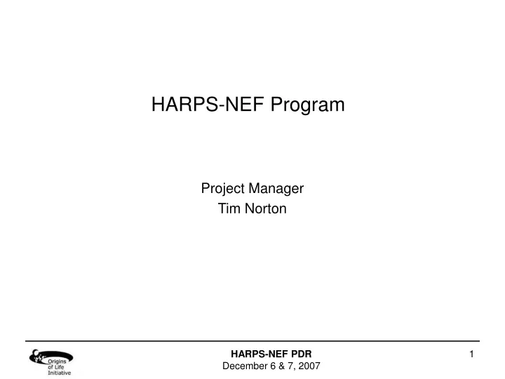 harps nef program