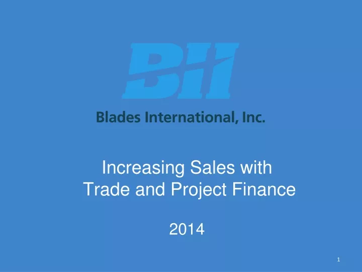 increasing sales with trade and project finance 2014