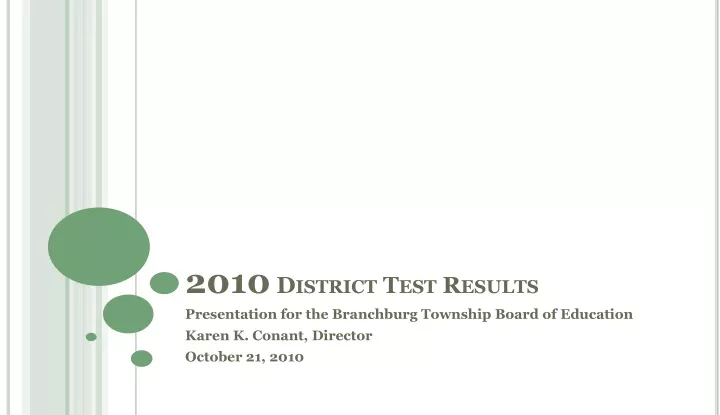 2010 district test results