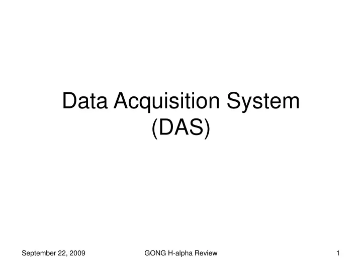 data acquisition system das