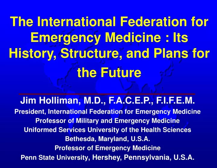 the international federation for emergency