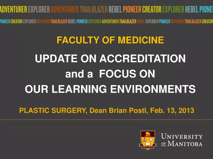 faculty of medicine update on accreditation