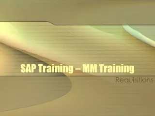 SAP Training – MM Training