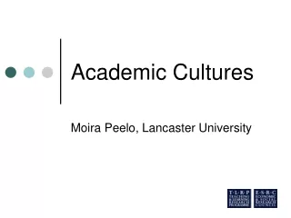 Academic Cultures
