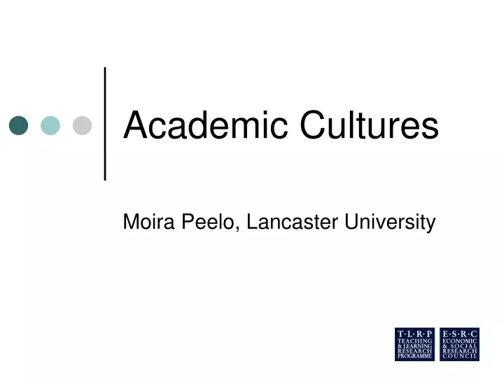 academic cultures