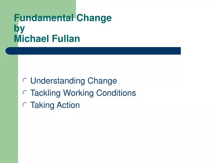 fundamental change by michael fullan
