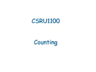 CSRU1100 Counting