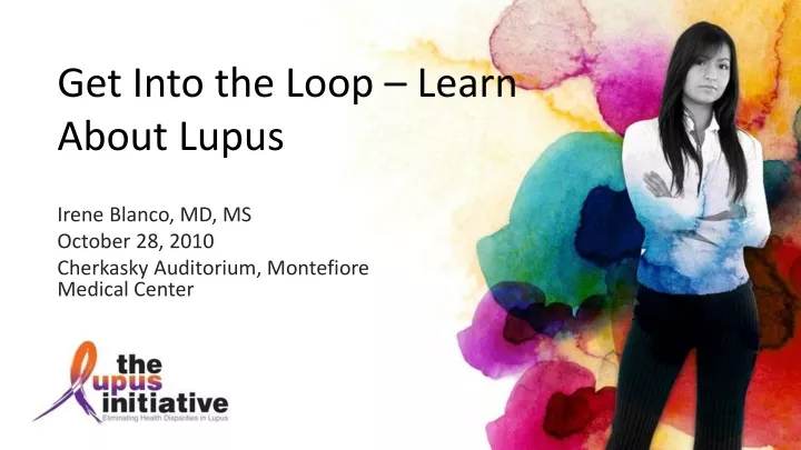 get into the loop learn about lupus