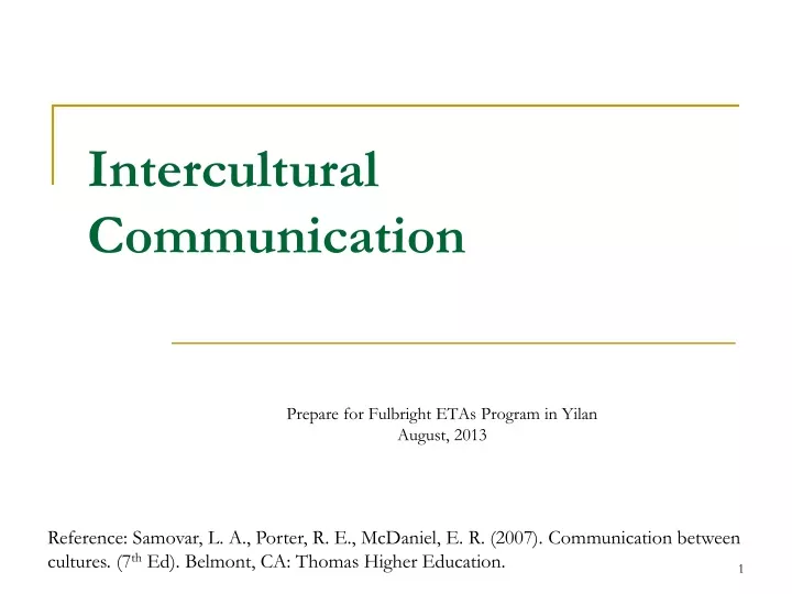 intercultural communication