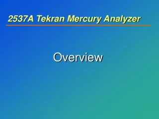 2537A Tekran Mercury Analyzer
