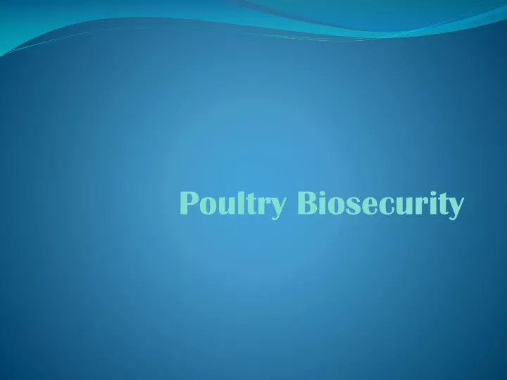 poultry biosecurity
